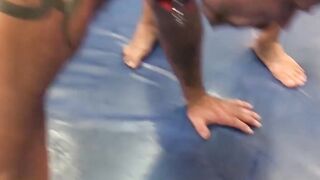 MuscleJockBound.com - Collared Colin Steele performs push-ups for master