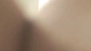 Akina delicately rubs her delicious pussy for secret camera