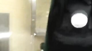 Girls at station dash to the restroom for quick relief breaks