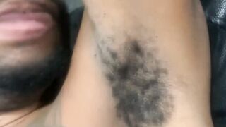 BBC August Alexander jerking while he enjoys sniffing his pit