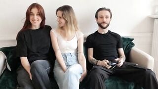 Lucky Guy Gets 2 French Beauties for FFM Threesome