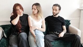 Lucky Guy Gets 2 French Beauties for FFM Threesome