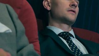 Bruno Max wanking his erect shaft before ass hammering Lukas Daken