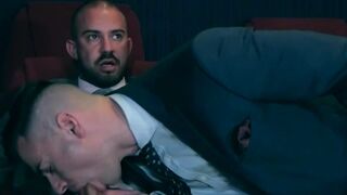 Bruno Max wanking his erect shaft before ass hammering Lukas Daken