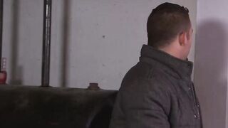 Killian starts to stroke Nicks tool using his mouth