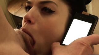 Adorable babe with nice tits Lucia Love moans seductively while Pascal White dominate