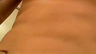 Long haired straightie strokes hairy cock and cums