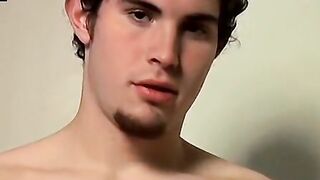 Cute straight youngster Hunter strips to jack off