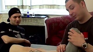 Straight bud Jarmil and Sivok love cumming on each others feet