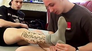 Straight bud Jarmil and Sivok love cumming on each others feet