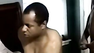 Black mature swallows BBC then gulps a salty load
