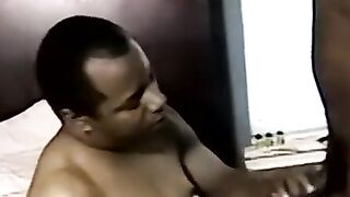 Black mature swallows BBC then gulps a salty load