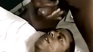 Black mature swallows BBC then gulps a salty load