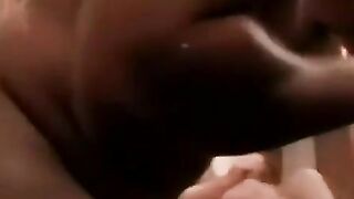 Three amateurs jerk and suck before cum explosions