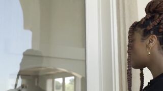 Ebony Trans babe Cloudy Vi butt fucked by big cock