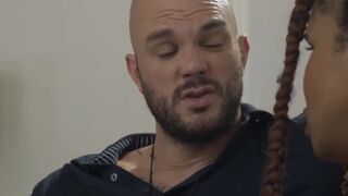 Ebony Trans babe Cloudy Vi butt fucked by big cock
