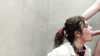 Bound Teen Slut Deepthroats After Being Duct-Taped