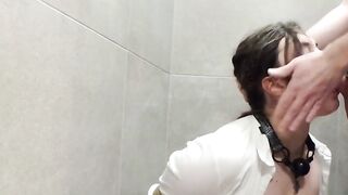 Bound Teen Slut Deepthroats After Being Duct-Taped