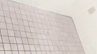 Asian women pursued by lusty peeper to toilet piss scenes