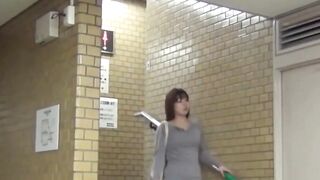 Asian women pursued by lusty peeper to toilet piss scenes