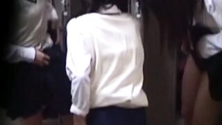Peeping cam waits to snag a Japanese womans perky tits