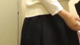 Covert lens peeks at this Japanese cuties full ripe breasts