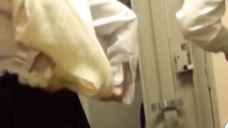 Covert lens peeks at this Japanese cuties full ripe breasts