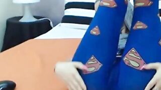 Superman Spandex Leggings - Turkish Webcam Show