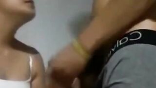 Indian Webcam Girl Gives a Quick Blowjob