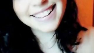 Big-Titted Brunette's Webcam Show
