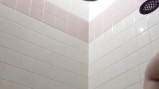 Asian ladies soak their thongs and striped undies in stores pee rush
