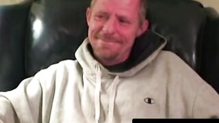 Grandpa amateur loves stroking his cock for fans