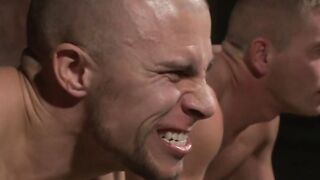 Slaves Scott Riley and Eli Hunter compete to satisfy their kinky masters