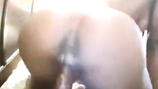 Ebony Babe Creamy Pussy Play with Dildo
