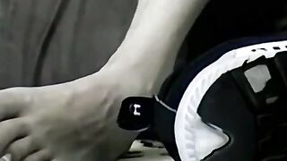 JoeSchmoeXXX.com - Tattooed amateur with glasses masturbates solo and cums with excit
