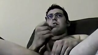 JoeSchmoeXXX.com - Tattooed amateur with glasses masturbates solo and cums with excit