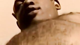JoeSchmoeXXX.com - Black amateur strips naked and jerks off his cock solo with pride