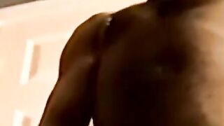 JoeSchmoeXXX.com - Black amateur strips naked and jerks off his cock solo with pride