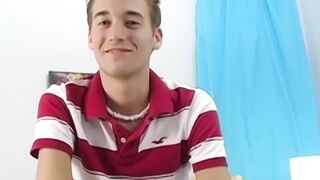 BoyObsession.com - Devin Becker's toy play and intense jerk off during interview