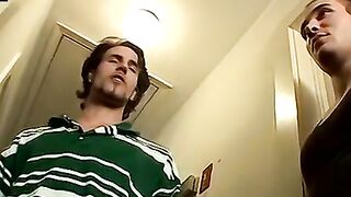Young straight thugs jack off cocks for cum
