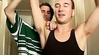 Young straight thugs jack off cocks for cum