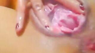 Asian Amateur Rosebud Fists Herself
