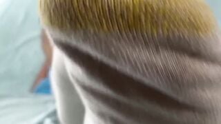 Bearded stud admires his own feet while filming solo jerkoff