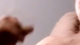 Amateur filmed jerking dick to porn cumshot climax