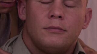 Massage ends with throat fucking and brutal anal