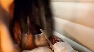 Big-Tit Brunette Amateur Masturbates on Webcam