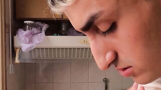 Blond Hassan Shelbyâs cock sucked by Ayun XXX and Matt Vi
