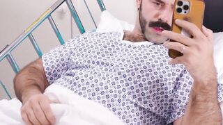 Nurse Ryan Jacobs checks patients veiny dick with his mouth