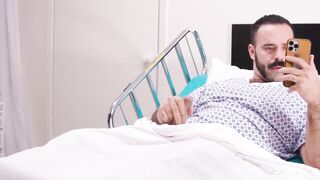 Nurse Ryan Jacobs checks patients veiny dick with his mouth