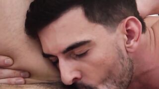 Guy Spencer rams cock into Joey Michaels man pussy raw